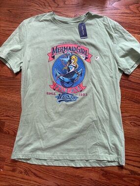 Nautica Light Green Mermaid Graphic Tee